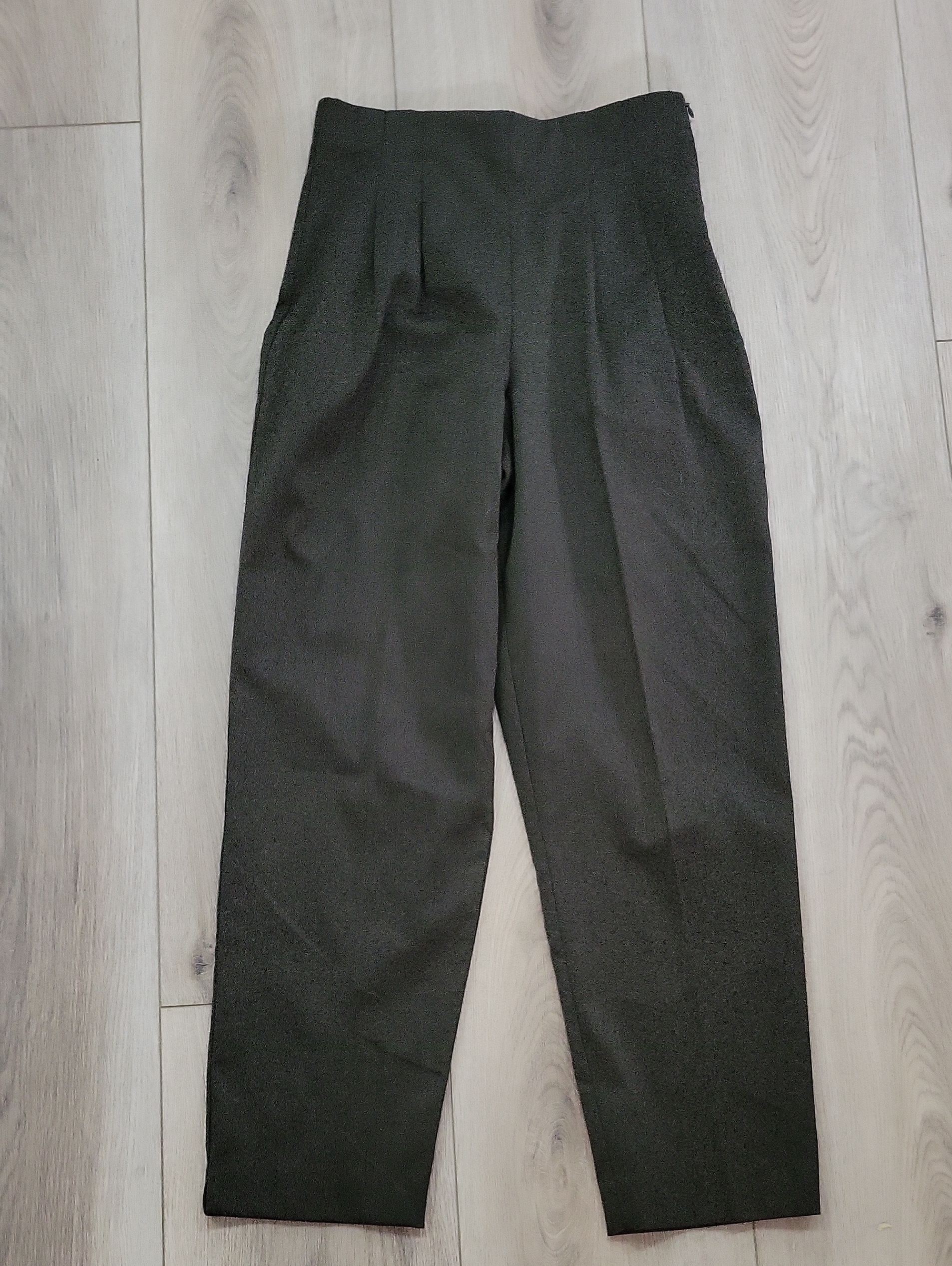 Briggs New York Dark Green High-Rise Tailored Trousers